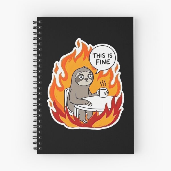 Item preview, Calm Sloth at Fiery Dining Table designed and sold by Flying Doggo.
