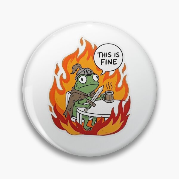 Item preview, Knight Frog Sips Tankard in Fire designed and sold by Flying Doggo.