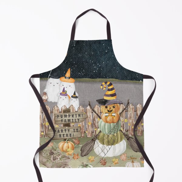 Item preview, ​Cute Ghost Family and Pumpkin Snowman Halloween Party Watercolor Art designed and sold by HBBS DESIGNS.