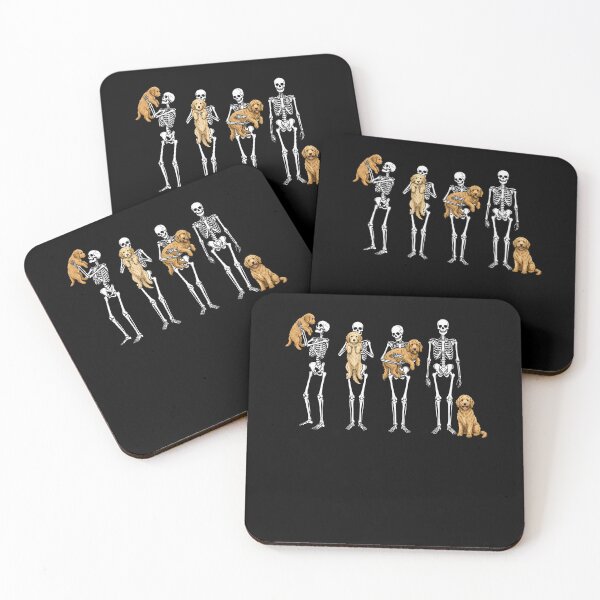 Item preview, Golden Doodle and Skeleton Halloween Humor designed and sold by PixlCrypt.