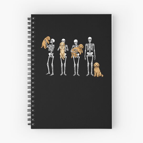 Item preview, Golden Doodle and Skeleton Halloween Humor designed and sold by PixlCrypt.