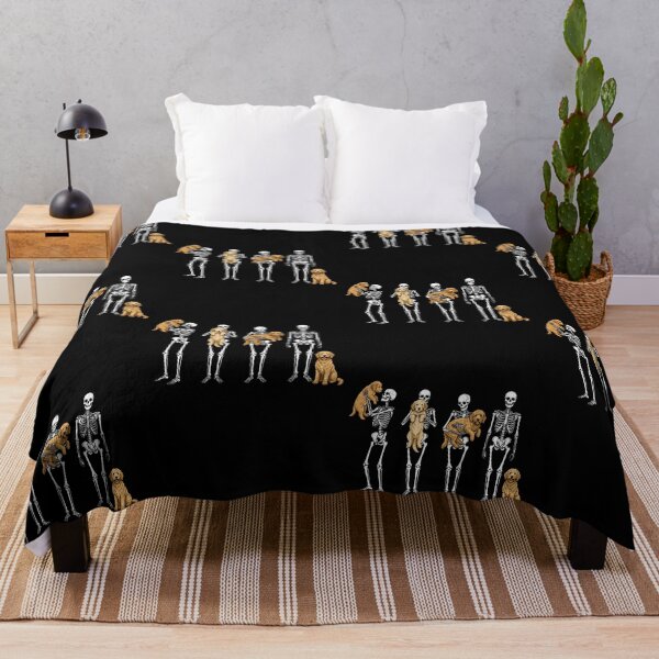 Item preview, Golden Doodle and Skeleton Halloween Humor designed and sold by PixlCrypt.
