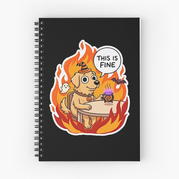 Item preview, Golden Retriever Brews Cauldron in Fire designed and sold by Flying Doggo.