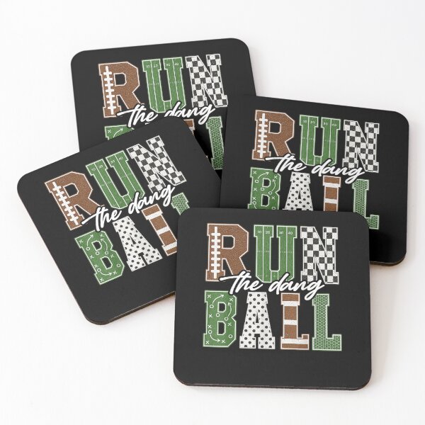 Item preview, Run The Dang Ball Football Sports Fan Retro Typography Design designed and sold by RuthLangmoreSH.