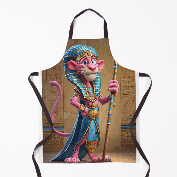 Item preview, Playful Pink Leopard Pharaoh in Ancient Egypt Scene designed and sold by Artessie.