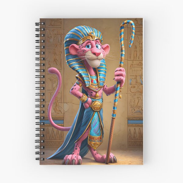 Item preview, Playful Pink Leopard Pharaoh in Ancient Egypt Scene designed and sold by Artessie.