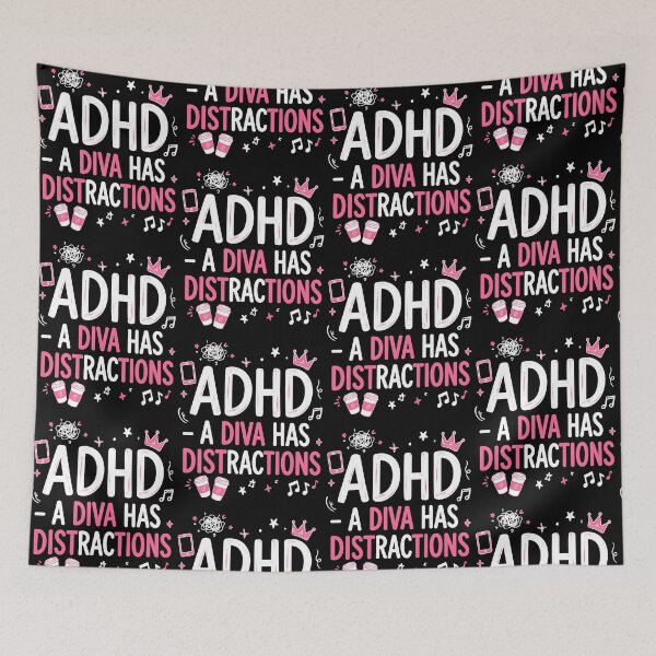 Item preview, ADHD Diva Fun Humorous Text Design designed and sold by cerima.