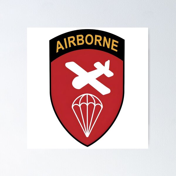 Item preview, US Army Airborne Command Glider and Parachute Shield Emblem designed and sold by CharlieDesings.