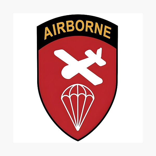 Item preview, US Army Airborne Command Glider and Parachute Shield Emblem designed and sold by CharlieDesings.