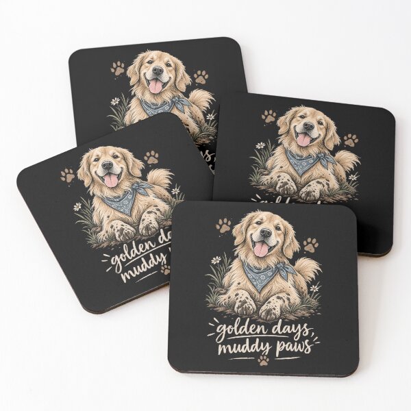 Item preview, Golden Days Muddy Paws Retriever designed and sold by tollaru.