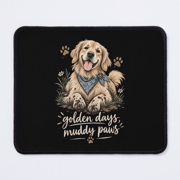 Item preview, Golden Days Muddy Paws Retriever designed and sold by tollaru.