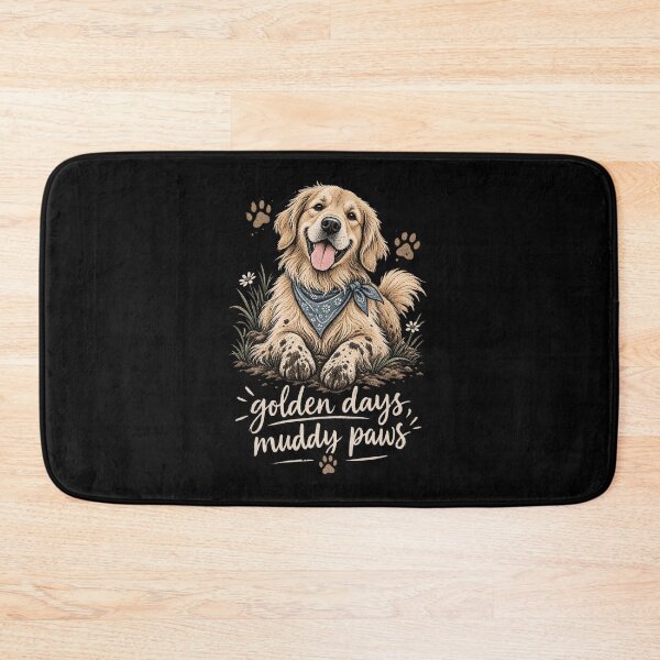 Item preview, Golden Days Muddy Paws Retriever designed and sold by tollaru.