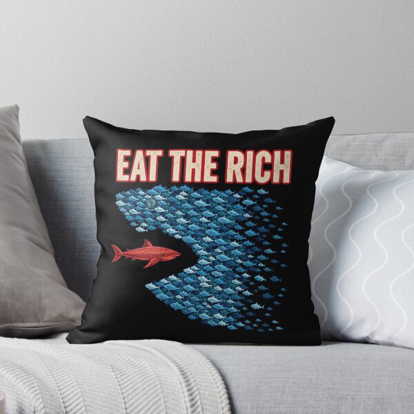 Item preview, Eat The Rich Powerful Political Metaphor Shark Ocean Design designed and sold by TheHellIWontSh.
