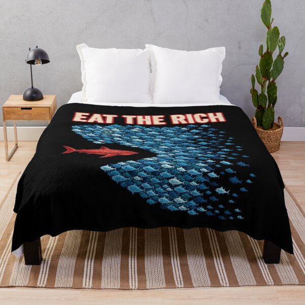 Item preview, Eat The Rich Powerful Political Metaphor Shark Ocean Design designed and sold by TheHellIWontSh.