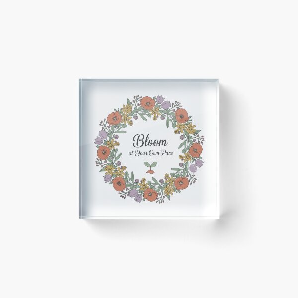 Item preview, Wildflower Mental Health Affirmation Botanical Wreath designed and sold by SAPURV.
