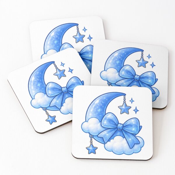 Item preview, Cute Blue Moon and Cloud Bow Aesthetic  designed and sold by Kiralemon.
