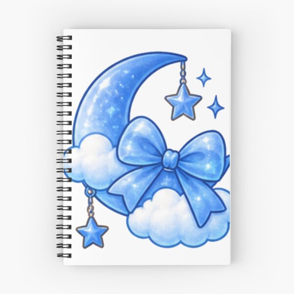 Item preview, Cute Blue Moon and Cloud Bow Aesthetic  designed and sold by Kiralemon.