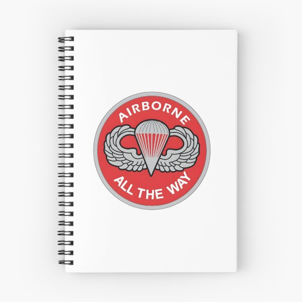 Item preview, US Army Parachutist Badge Airborne All The Way Red Roundel Emblem designed and sold by CharlieDesings.