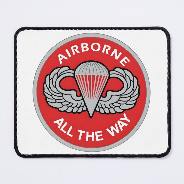 Item preview, US Army Parachutist Badge Airborne All The Way Red Roundel Emblem designed and sold by CharlieDesings.