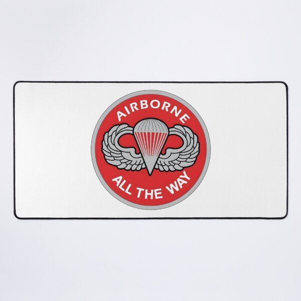 Item preview, US Army Parachutist Badge Airborne All The Way Red Roundel Emblem designed and sold by CharlieDesings.