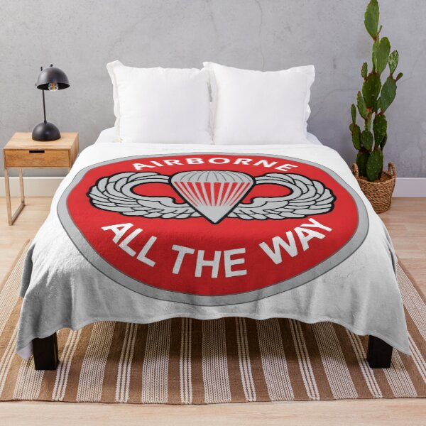 Item preview, US Army Parachutist Badge Airborne All The Way Red Roundel Emblem designed and sold by CharlieDesings.
