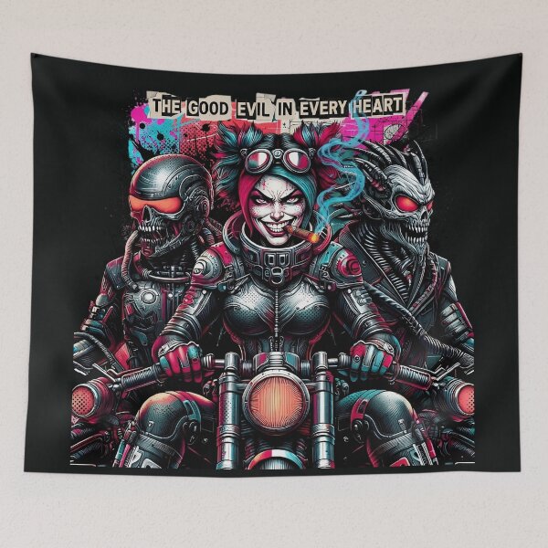 Item preview, Cyberpunk Biker Skeleton Motorcycle Squad designed and sold by Voodoo Store Paranormal Collections.