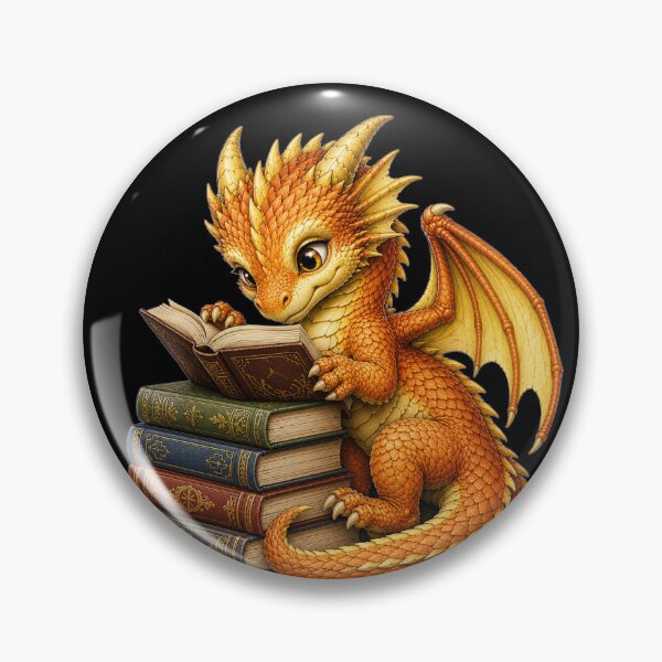 Item preview, Cute Fantasy Bookworm Dragon Art designed and sold by Hatchling Hollow.