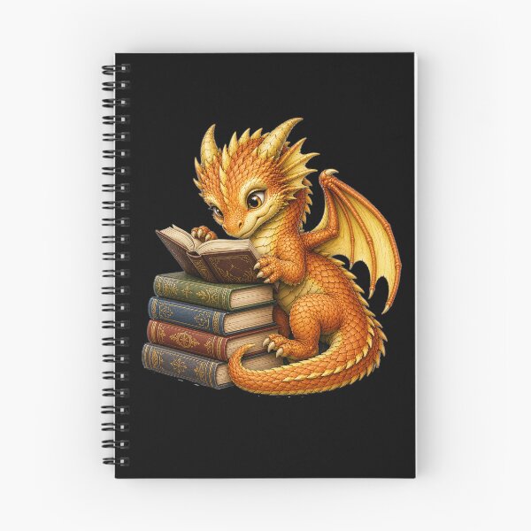 Item preview, Cute Fantasy Bookworm Dragon Art designed and sold by Hatchling Hollow.