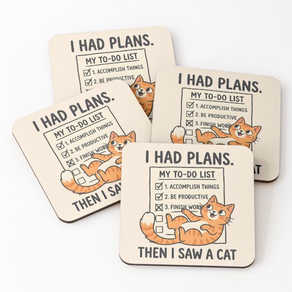 Item preview, I Had Plans Then I Saw a Cat designed and sold by hutofdesigns.