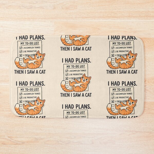 Item preview, I Had Plans Then I Saw a Cat designed and sold by hutofdesigns.