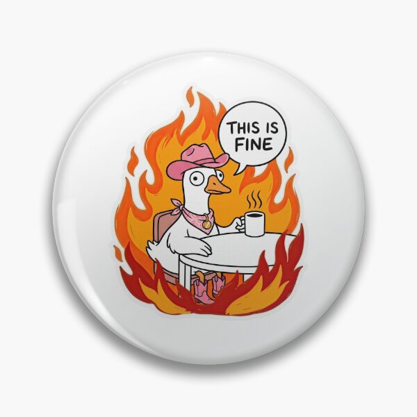 Item preview, Cowboy Duck Wearing Boots in Flames designed and sold by Flying Doggo.