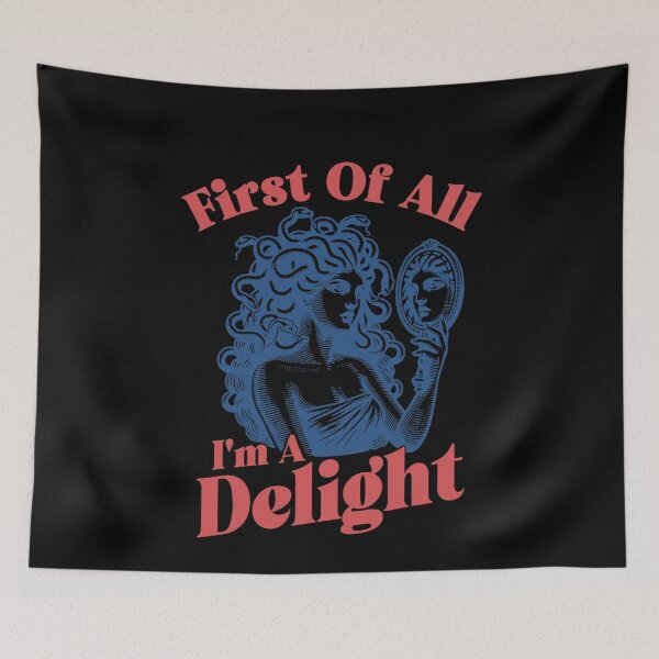 Item preview, First Of All I'm A Delight Medusa Funny Retro Mythology Design designed and sold by TheHellIWontSh.