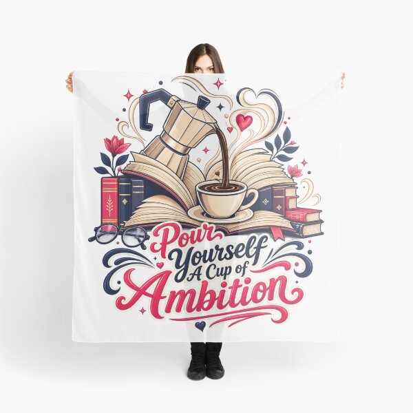 Item preview, Pour Yourself A Cup of Ambition Reading Coffee Routing Lover designed and sold by WILLIAMS-BR.