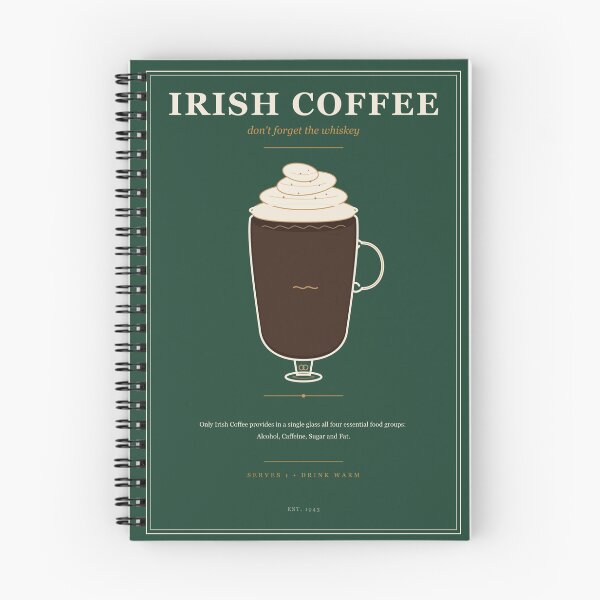 Item preview, Irish Coffee Poster designed and sold by BleedinDesign.