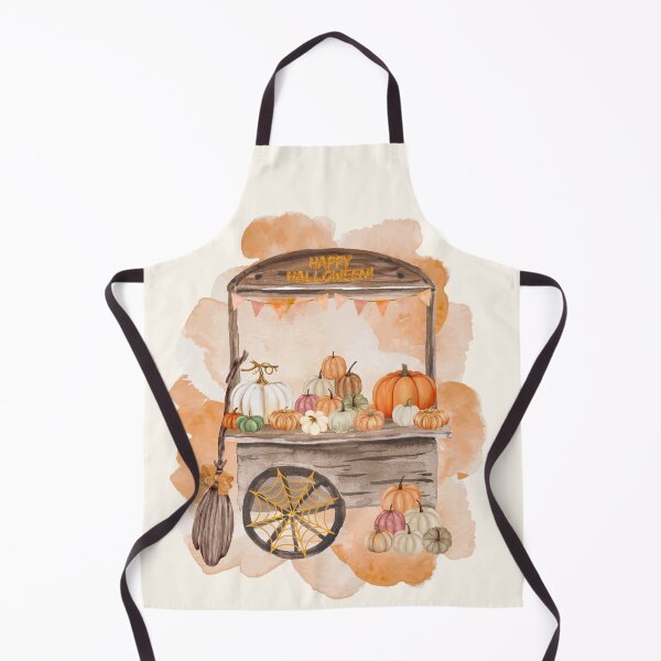Item preview, Watercolor Pumpkin Patch Cart Happy Halloween Rustic Art designed and sold by HBBS DESIGNS.