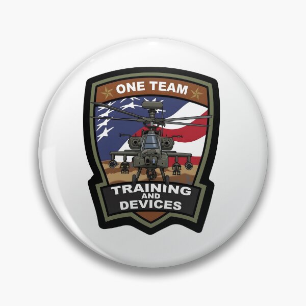 Artikelvorschau, US Army AH-64 Apache One Team Training and Devices Shield Emblem entworfen und verkauft von CharlieDesings.