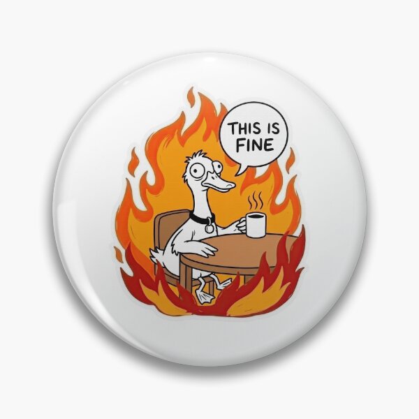 Item preview, Frantic White Duck in Blazing Fire designed and sold by Flying Doggo.