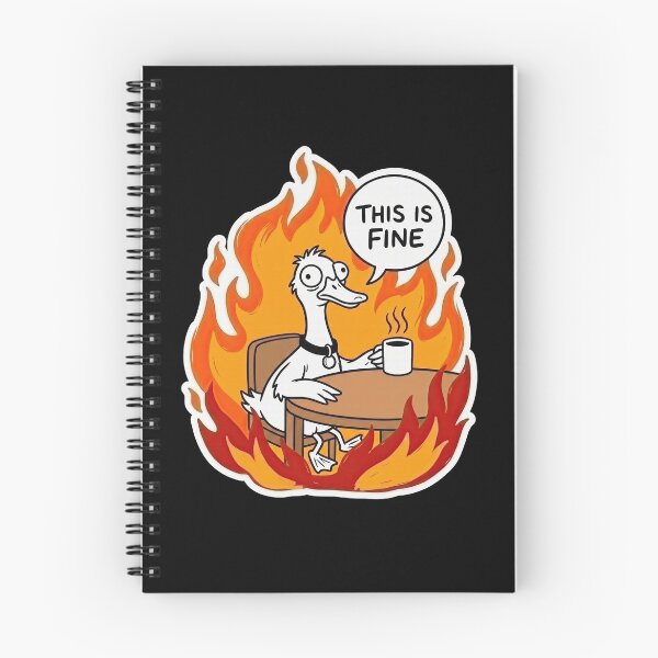 Item preview, Frantic White Duck in Blazing Fire designed and sold by Flying Doggo.