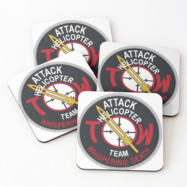 Item preview, US Army TOW Attack Helicopter Team Whispering Death Emblem designed and sold by CharlieDesings.