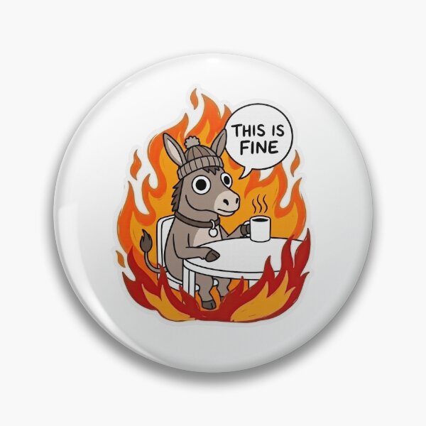 Item preview, Beanie Donkey Sips Brew in Flames designed and sold by Flying Doggo.