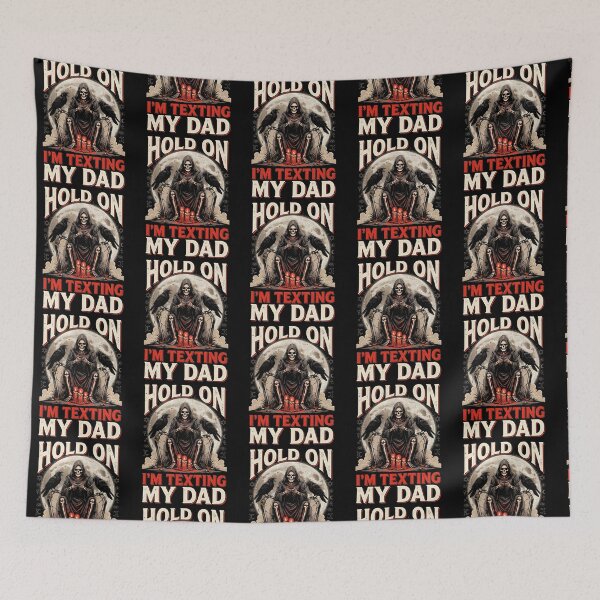 Item preview, Hold On I’m Texting My Dad Occult Halloween Sarcasm designed and sold by Redgiant87x.