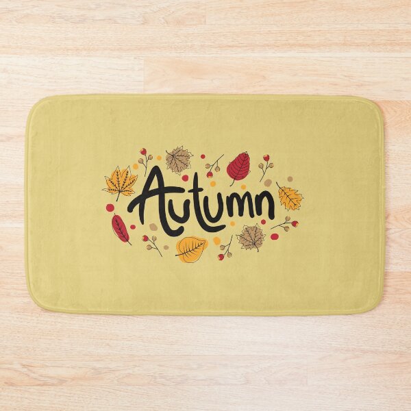 Item preview, Autumn Lettering with Fall Leaves Wreath designed and sold by SolutionsArt.