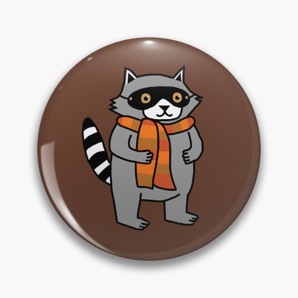 Item preview, Fall Season Raccoon Wearing Scarf designed and sold by ellenhenry.
