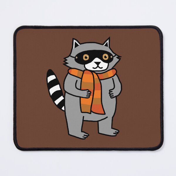 Item preview, Fall Season Raccoon Wearing Scarf designed and sold by ellenhenry.