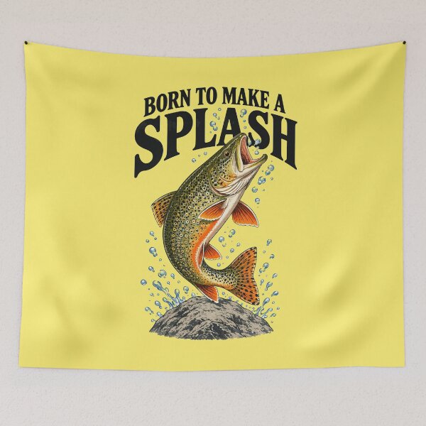 Item preview, MI Brook Trout Fish Design Make a Splash designed and sold by taiche.