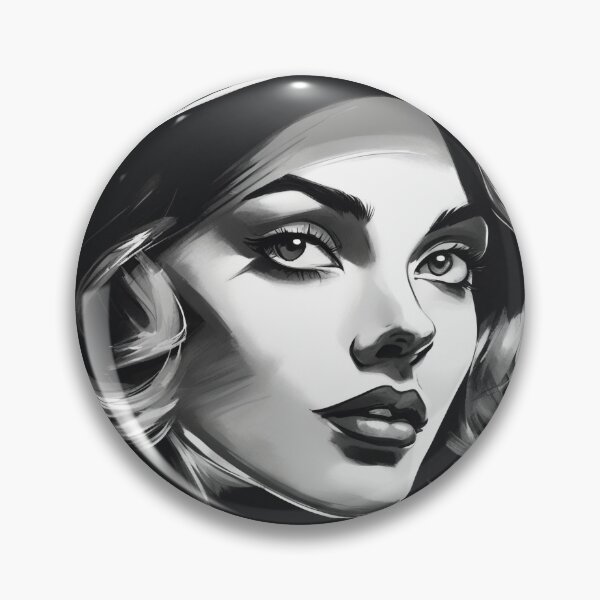 Item preview, Dramatic Woman Portrait – Black & White Expressionist Art designed and sold by LeonFun.