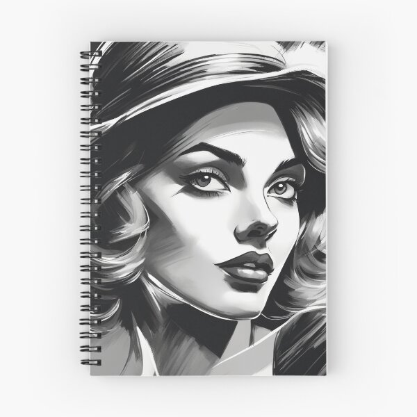 Item preview, Dramatic Woman Portrait – Black & White Expressionist Art designed and sold by LeonFun.