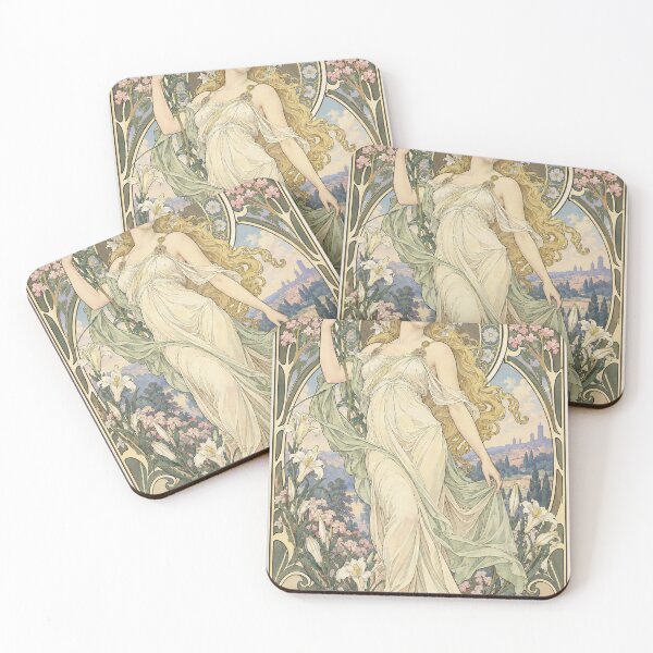 Item preview, Alphonse Mucha Spring 1898 designed and sold by maniacfitness.