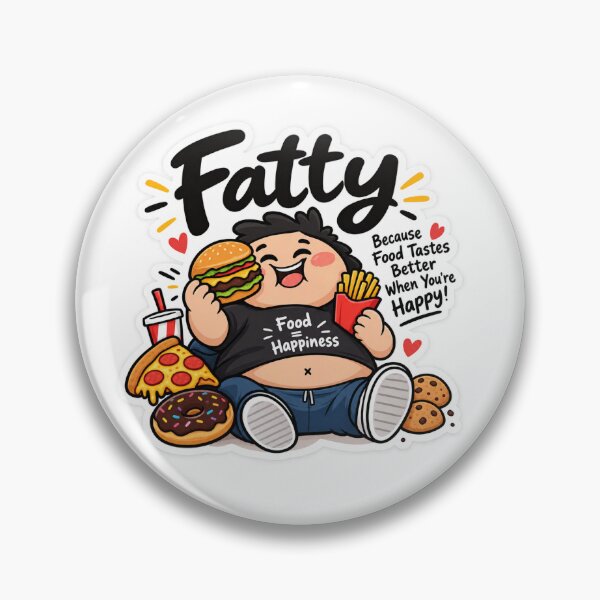Artikelvorschau, Fatty – Lustiger Aufkleber für Feinschmecker entworfen und verkauft von foodmady.
