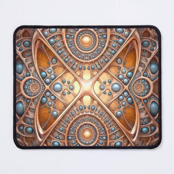 Item preview, Biomechanical Steampunk Copper Fractal Mandala designed and sold by Frackxion.